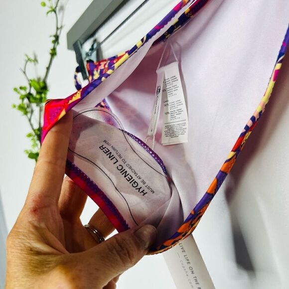 Cupshe Geometric Shapes Multicolor Red Yellow Orange Purple String Bikini Bottom - Picture 5 of 6